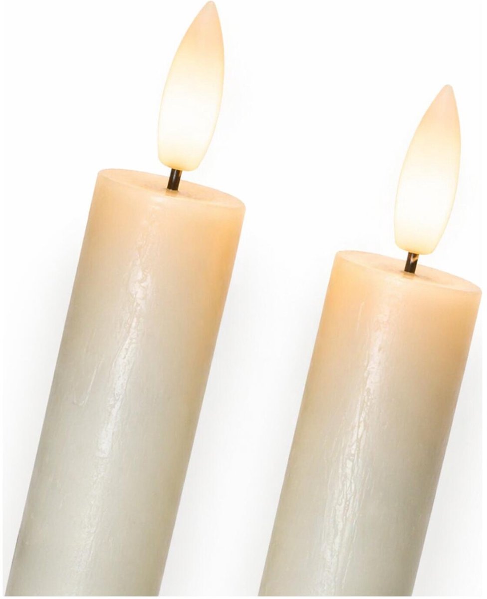 Anna's Collection LED dinerkaarsen - USB oplaadbaar - 2x st - ivoor wit - 23 cm - afstandsbediening — cadeau in Wonen & Interieur - foto 5