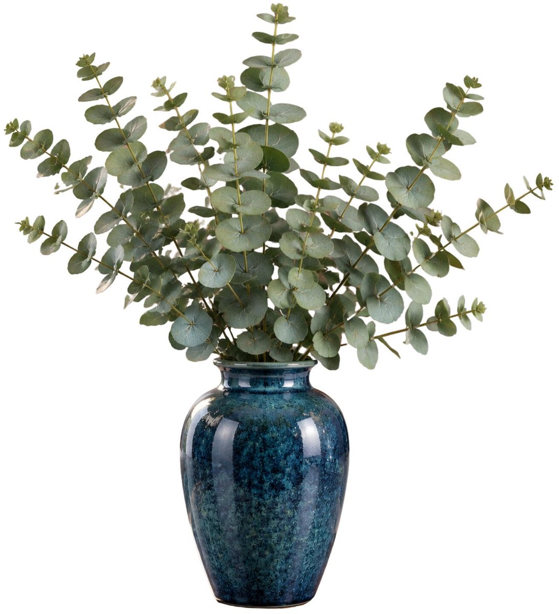 Mica Decorations Kunstplant takken Eucalyptus - 5x - H85 cm - lichtgroen - kunststof - bladgroen - siertakken