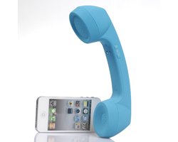 Draadloze retro telefoonhoorn - Anti-straling Bluetooth headset - Met luidspreker en microfoon - Geschikt voor mobiele telefoons en computers, comfortabel bellen - Blauw