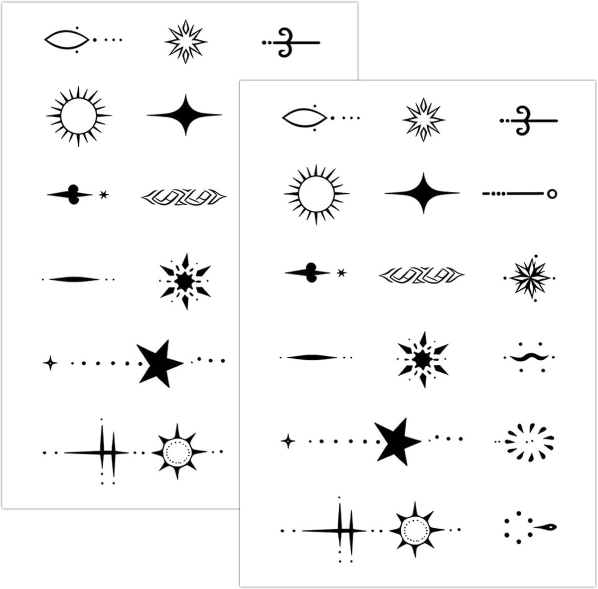 Tijdelijke Vingertattostickers Waterdichte Tattoo-Stickers Arm Tatoeages Stickers Om Op Te Plakken Tijdelijke Tattoo Stickers Klein Patroon Voor Vingers, Handen, Gezichtshals