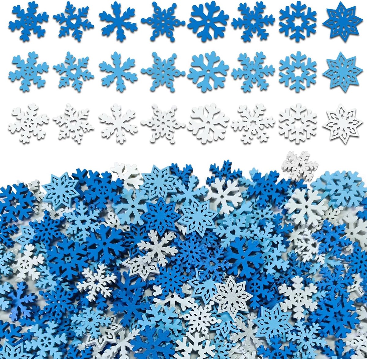 Knopen, 200 stuks, kerstknopen, naaien, handwerk, winterkerstknopen, voor doe-het-zelf scrapbooking, kerstversiering