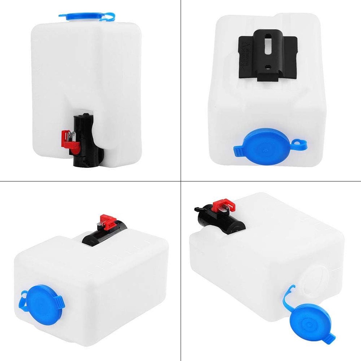 12V Universele Voorruit Ruitensproeierpomp Fles Tank Kit Reinigingsgereedschap Automotive Wasmachine Reservoir Compact Voor Klassieke Auto's
