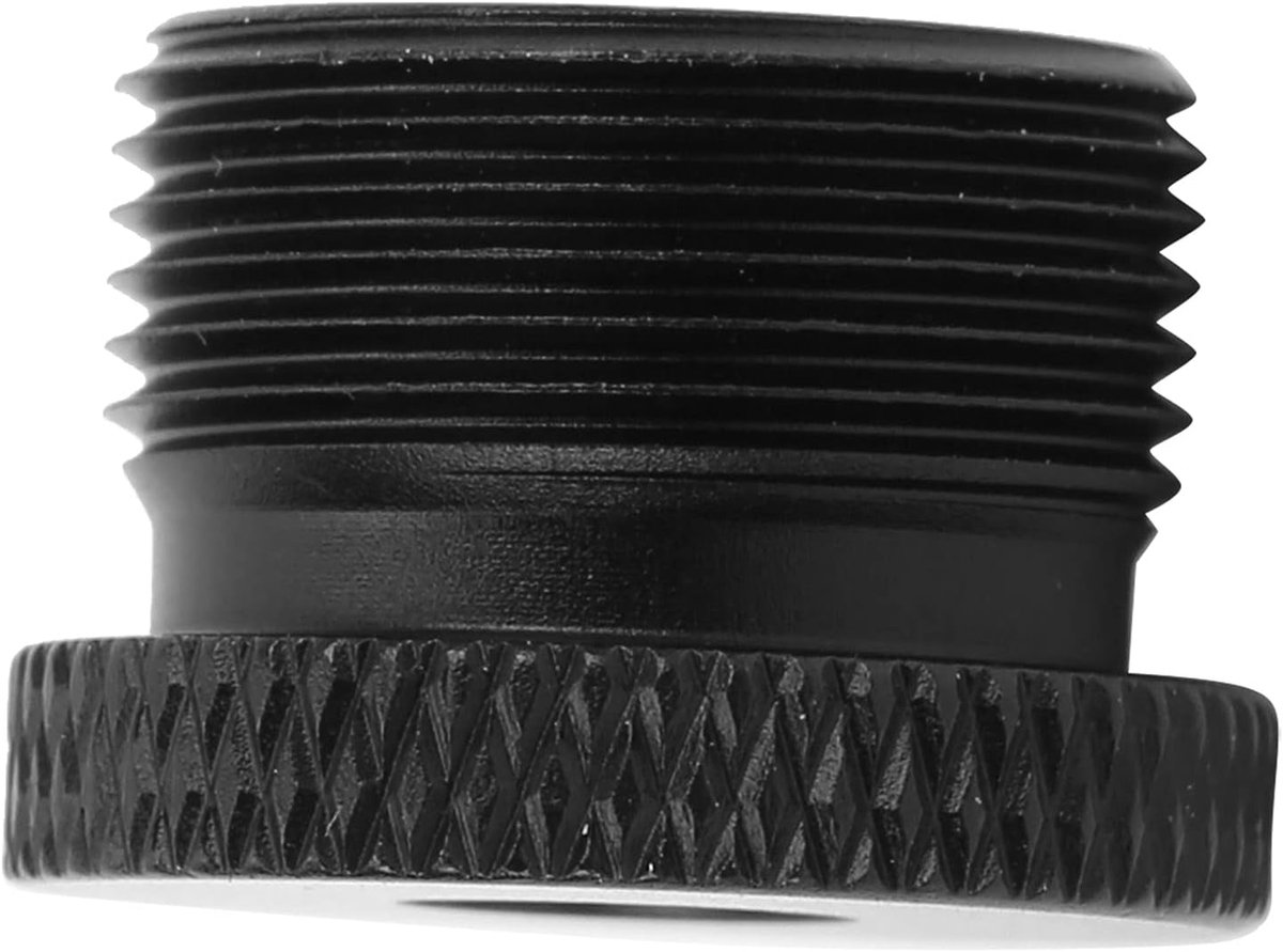Universeel 1/4 Inch Vrouwelijk Naar 5/8 Inch Mannelijk Schroefdraadadapter Aluminium Microfoonstandaard Schroefadapter voor Statieven Cameramonitors(Black)