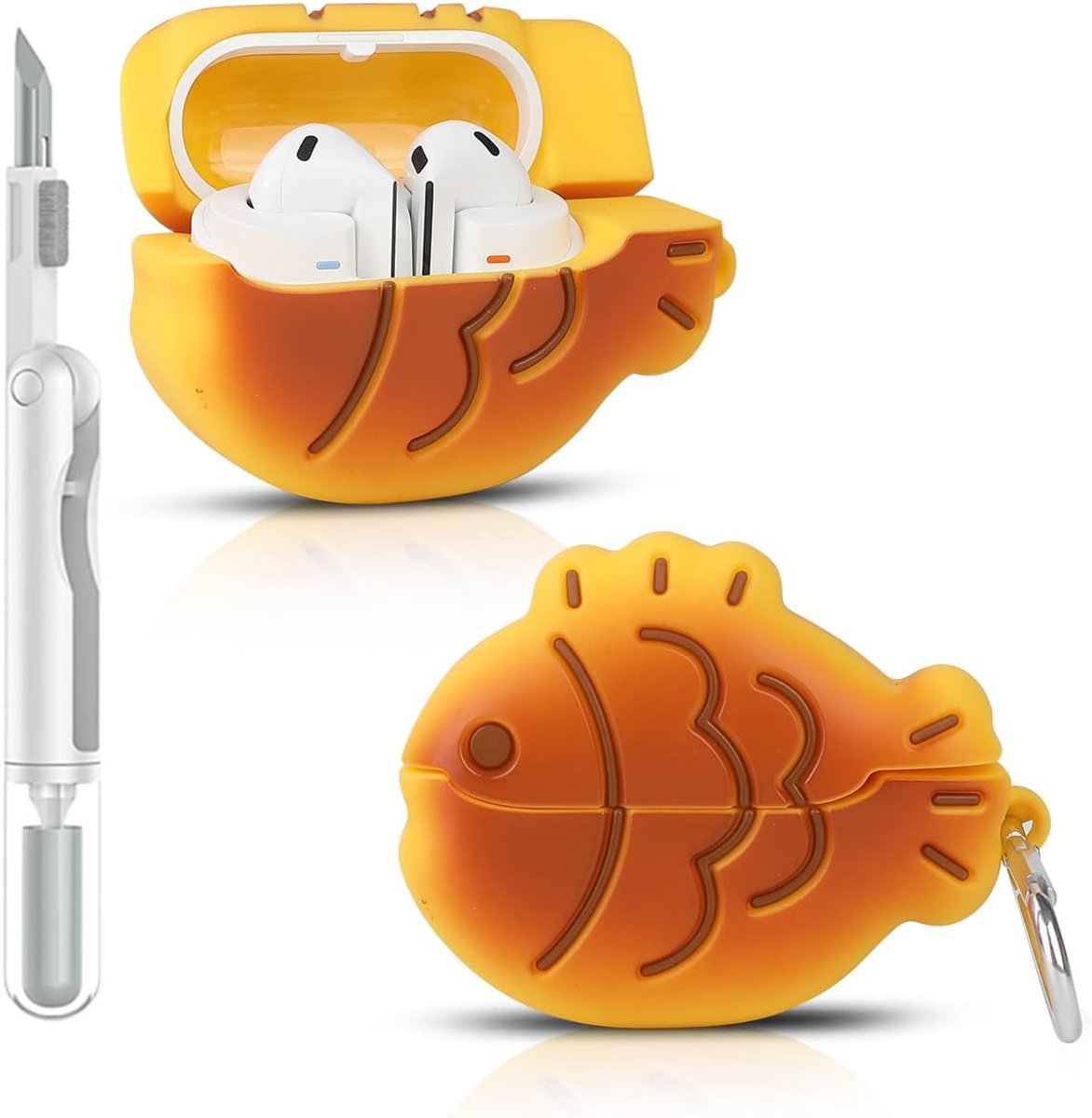 Hoesje voor Samsung Galaxy Buds 3/3 Pro (2024) | voor Galaxy Buds 3 FE oordopjes (2025) | siliconen oplaadbeschermhoes | meerdere stijlen huidontwerp | met reinigingsset en karabijnhaak (XHY, cartoon)
