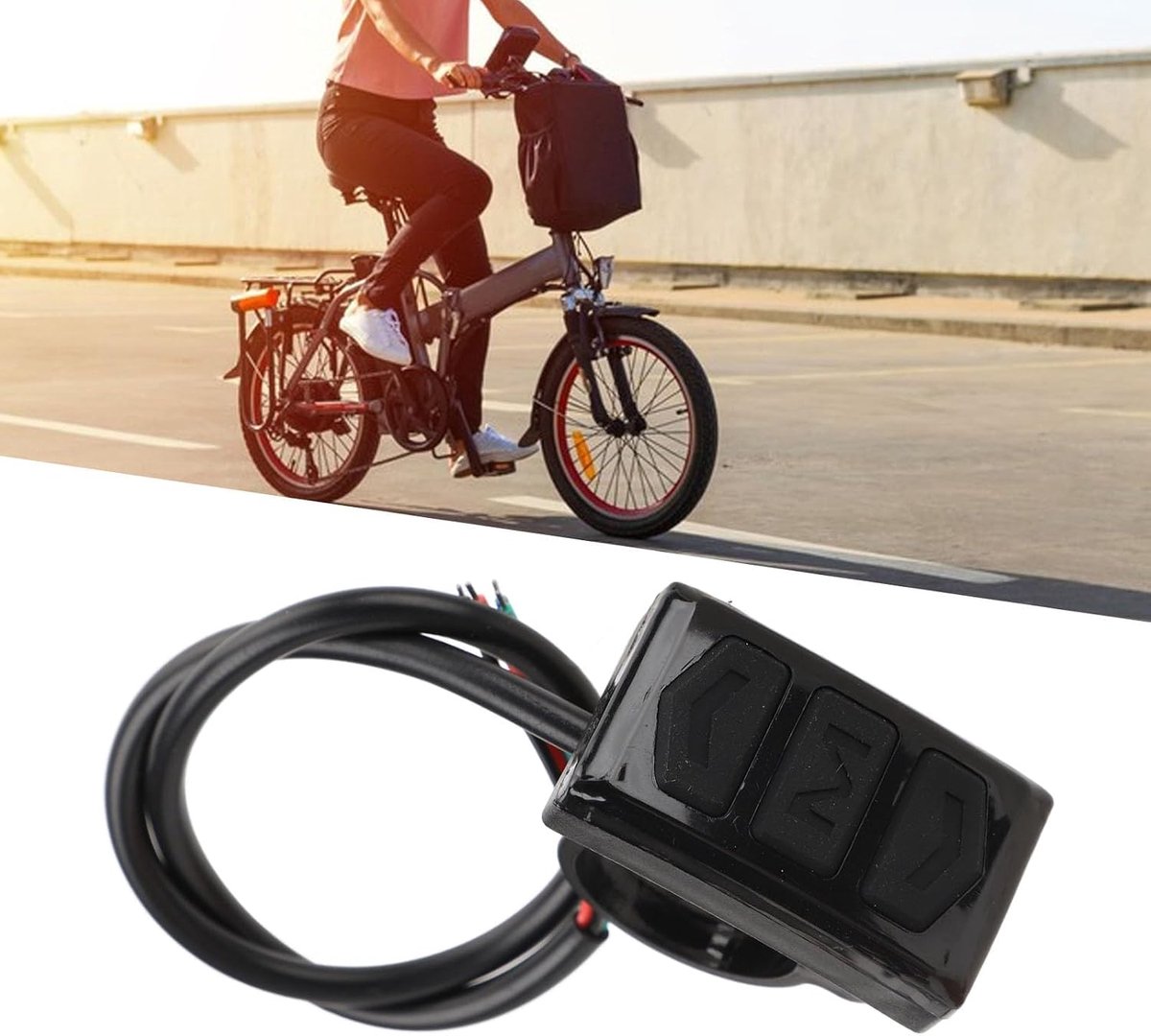 Elektrische Fiets Stuurbediening Knopschakelaar voor LCD- en LED-Fietsschermen met Universele Stuurgreepcompatibiliteit – Vervanging voor Displaybesturing