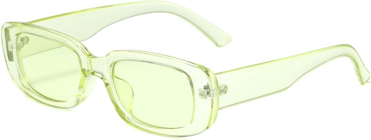 Rechthoekige zonnebril modieuze retro bril met vierkant frame voor dames heren met UV400-bescherming