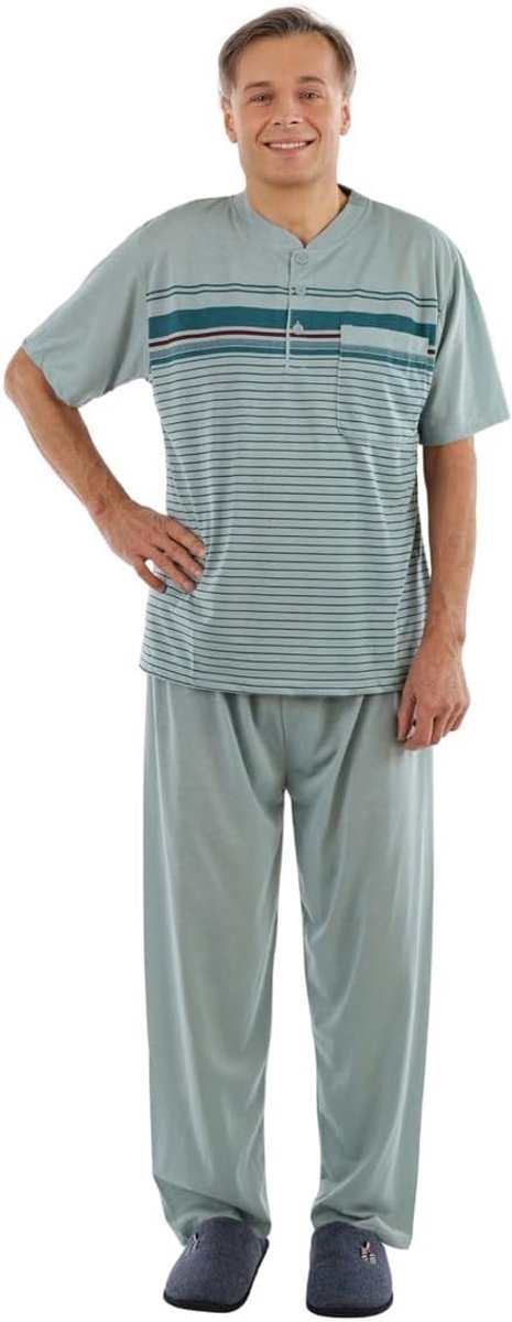 Pyjama voor heren, korte mouwen en lange mouwen, maat M tot XXXL