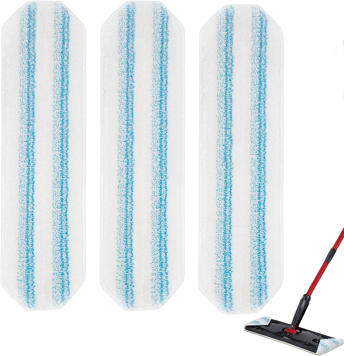 3 stuks dweilpads compatibel met H2PrO microvezel mopdoeken