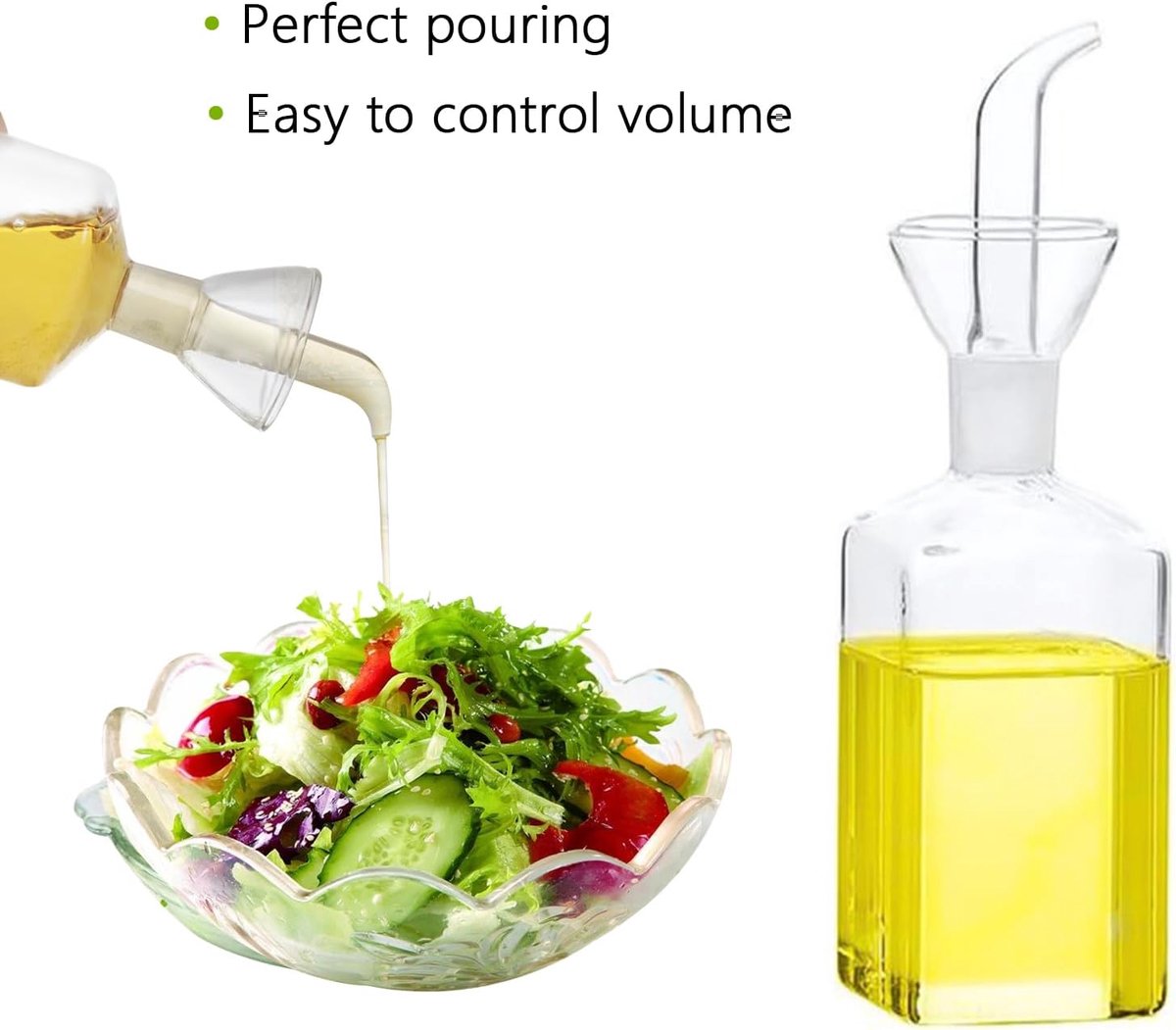 Oliefles, olijfolie-dispenser met schenktuit, olie- en azijnstel, voor keuken en barbecue, 250 ml