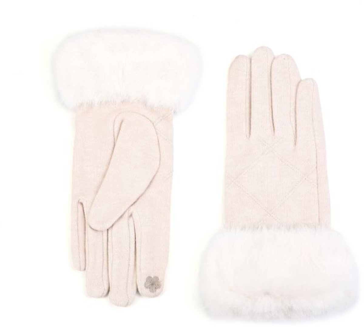 Winter handschoenen met faux fur randje