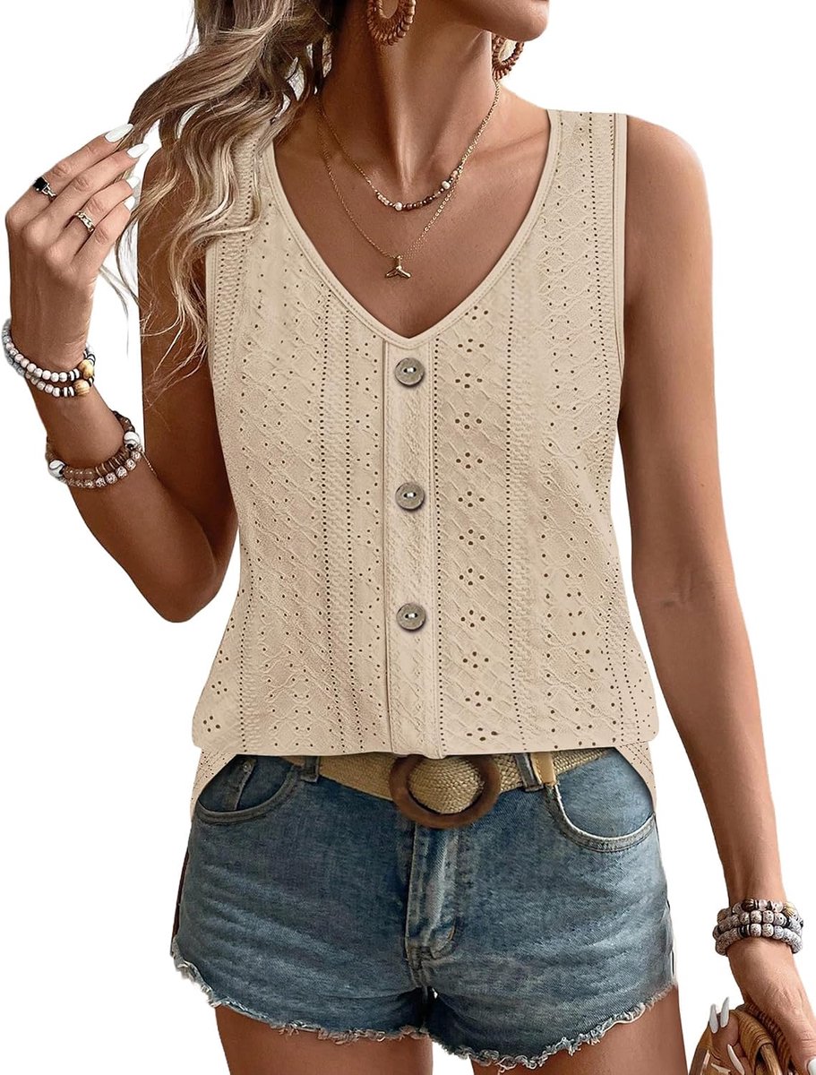 Tanktop dames tops zomer bovenstuk mouwloos basic losse