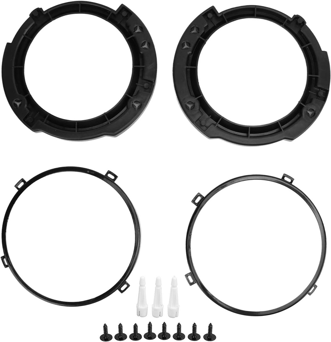 Ronde koplampbeugelset 7 inch - metalen ring - zwart - vervanging voor JK 2007 tot 2017