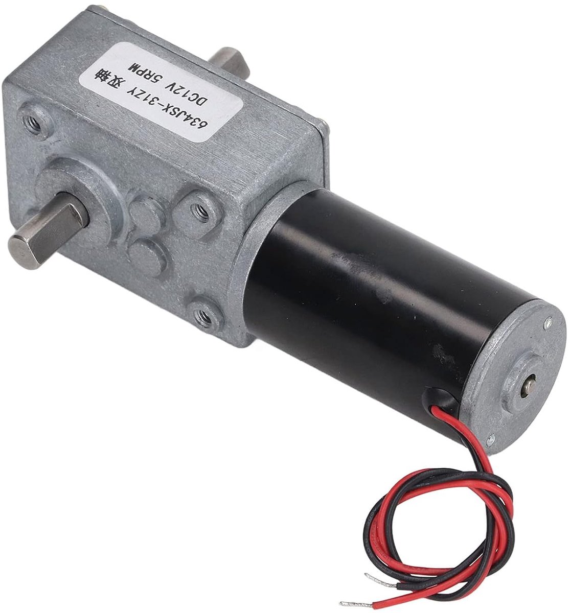 Gearmotor 12V - Dubbele as - CW CCW - Snelheidsreductie - 5RPM