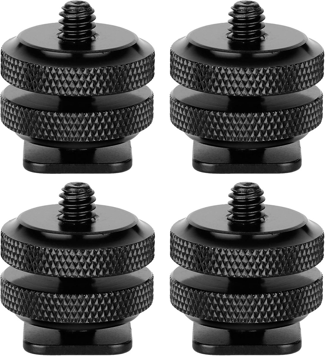 Camera Hot Shoe Mount - 1/4" 20 Tripod Schroefdraad - Flash Shoe Bevestiging - Monitor Steun - 4 Stuks