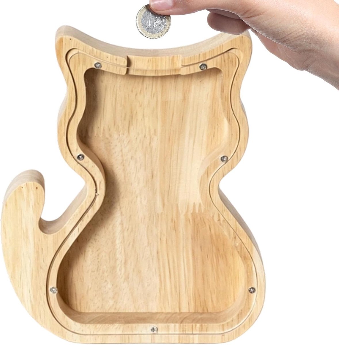 Muntspaarpot Houten Hondvormige Decoratieve Opbergdoos