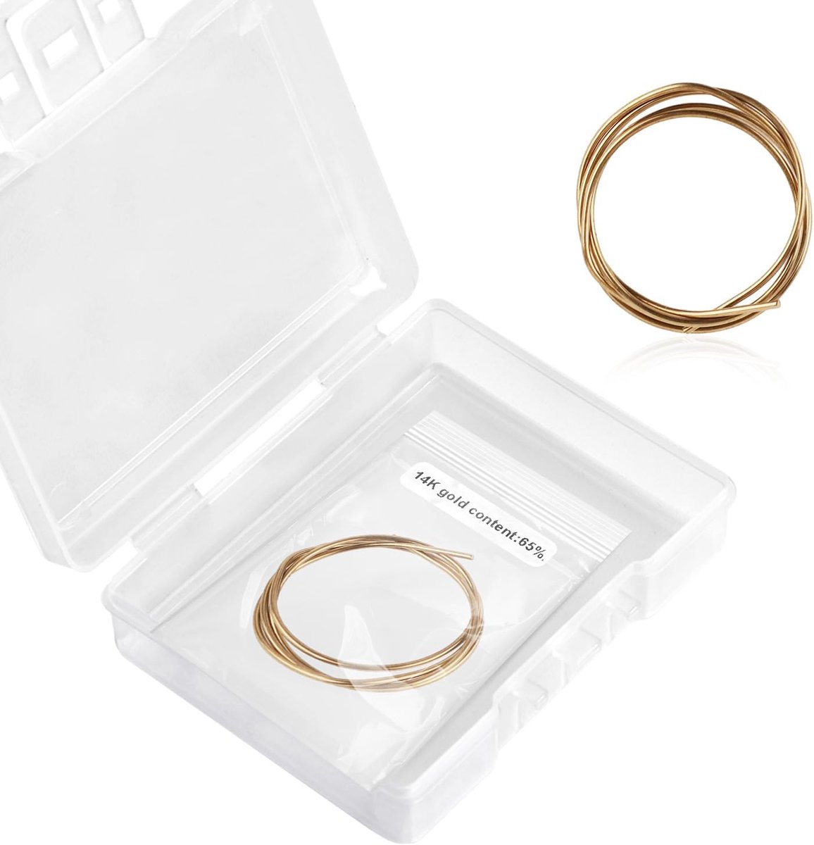 Soldeerdraad 16cm - Goudgeplateerd - 0,5mm - Ideaal voor juwelenreparatie - m-winkel