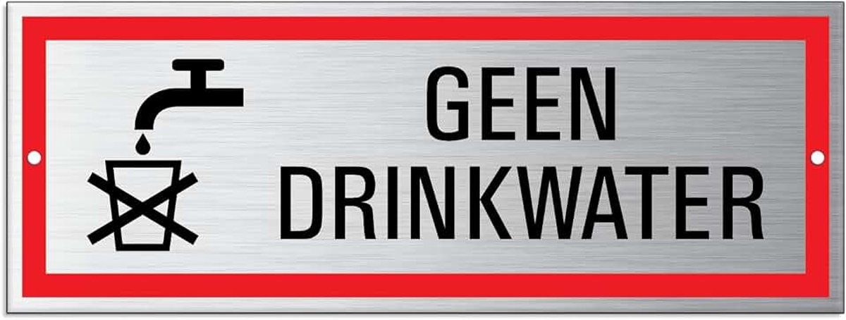 Drinkwater | 175 x 65 cm Aluminium 2 voorgeboorde gaten