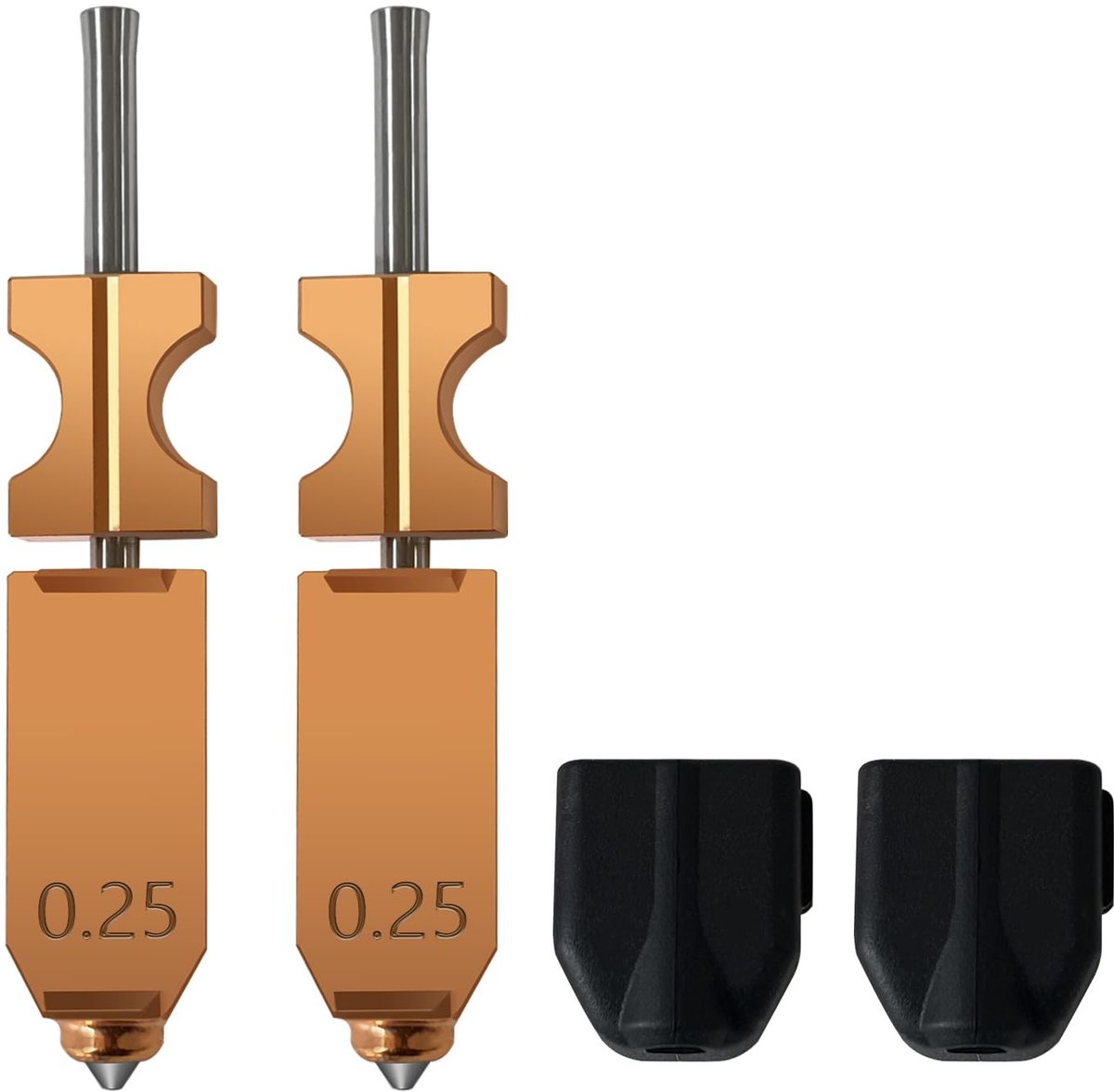 2 stuks 0,25 mm hotend kit voor AD5X 3D-printeraccessoires, hoge snelheid, snelle installatie, printkop, vervanging, extruder, alle metalen snel afneembaar geïntegreerd mondstuk