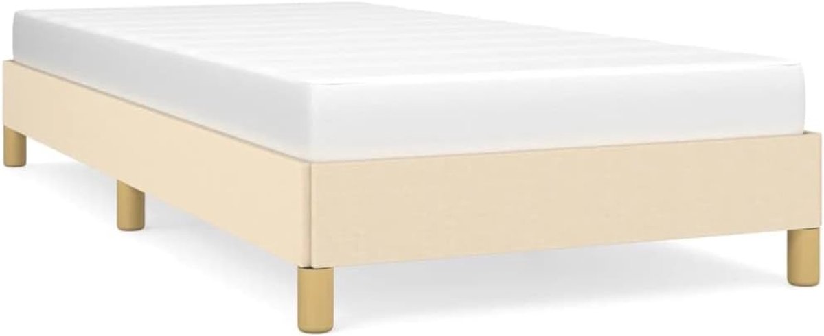 Hotelbedden Luxe Bedframe Slaapkamer Bedframe Crème 90x200 cm Stof voor Slaapkamers Hotels Appartementen