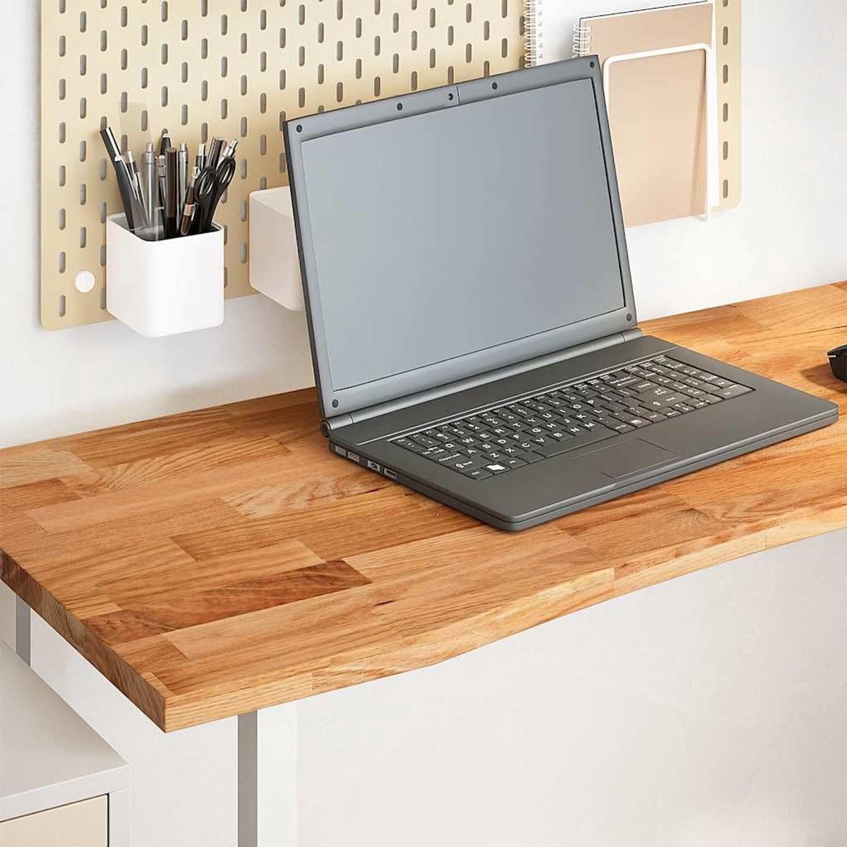 Houten tafelblad, vervangingsplaat voor tafel, eettafel, geschikt voor hotel, restaurant, café, eetkamer, lichtbruin, 140 x 50 x 2,5 cm, massief eiken