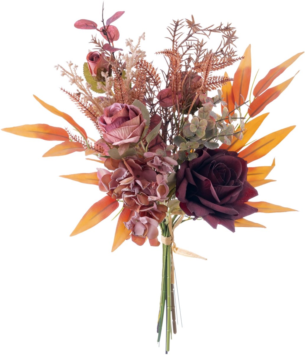Famanu Rozen kunstbloemen, zijde rozen, kunstmatige planten voor DIY bruiloft boeket, huis, tuin, partij, hotel, kantoor decor.