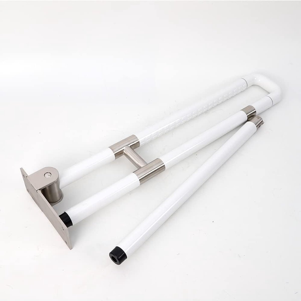 Toiletten wandsteungreep, 600 mm steungreep, wc-greep, opstahulp, toiletsteun, steungreep met steungreep voor wandmontage voor senioren en gehandicapten