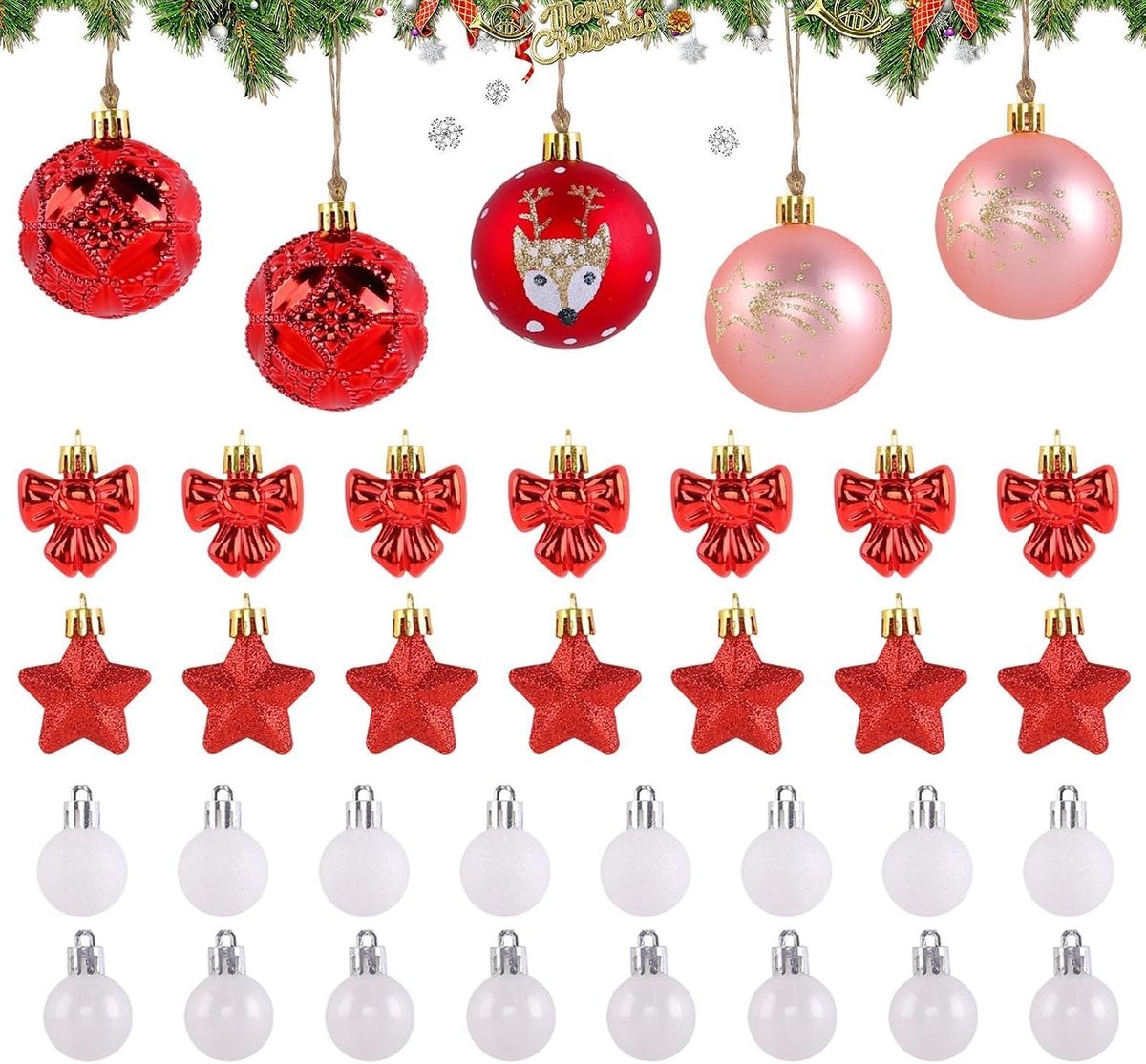 Kerst Bal Ornamenten 35 Stuks Feestdagen Decoratie