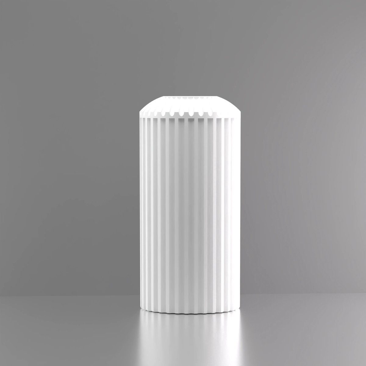 3d-gezellig Napels - Vaas - Wit - Maat 25 cm - 100% gerecycled PLA (bioplastic)