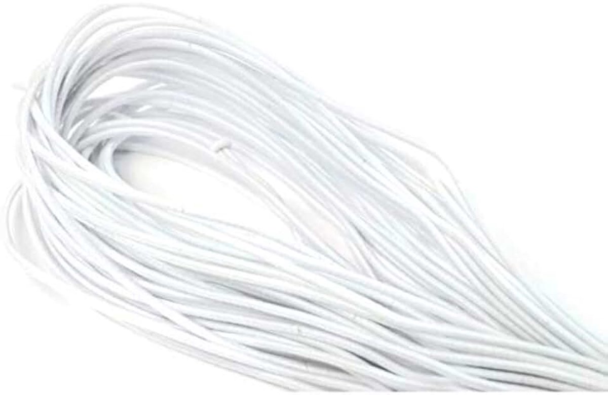 10 m hoedenrubber/elastiek, 2,5 mm, keuze uit 32 kleuren.
