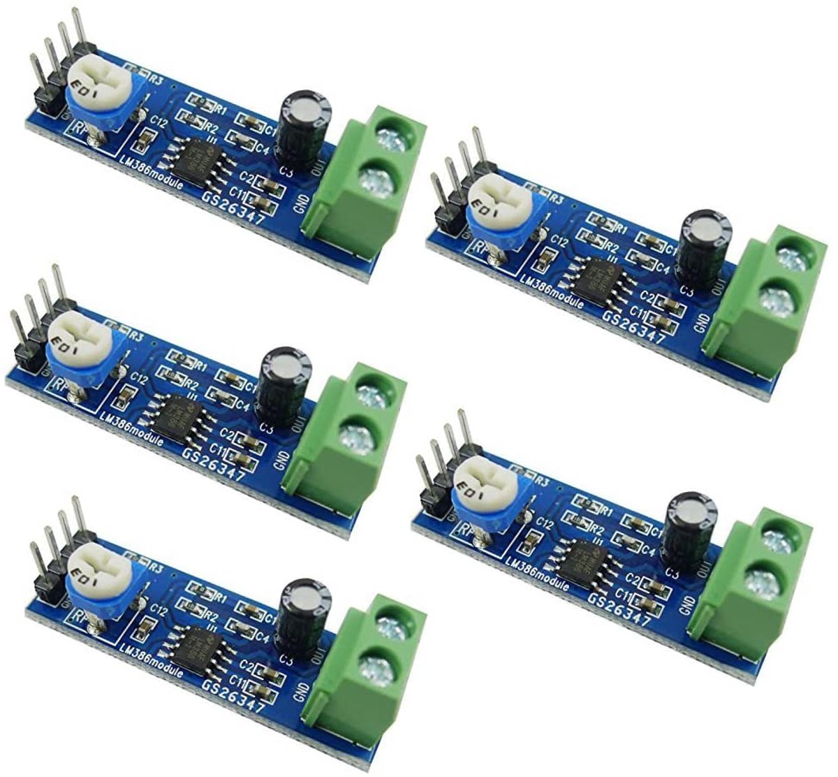 Audio versterker module 200-maal 5-12V 10K ingang instelbaar weerstand