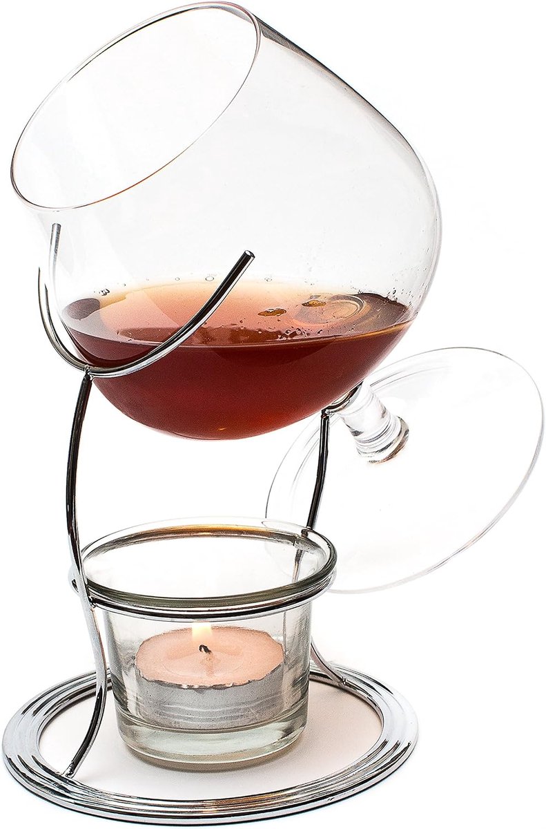 Brandy en Cognac-verwarmer glas set