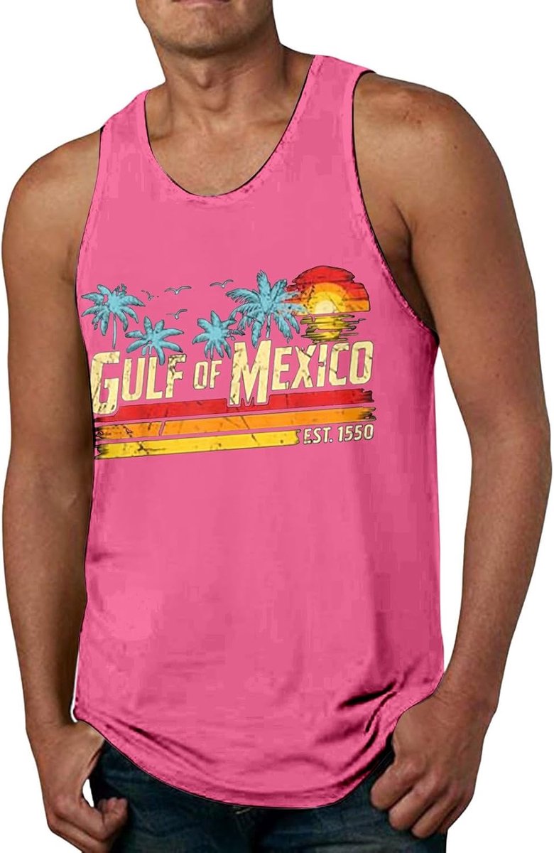 Zomerstrandvest voor heren, zomermode, bedrukt, strand