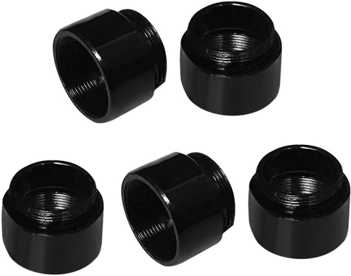 M12 Lens Mount Extension Zinklegering Draad Extender Adapter voor CCTV Beveiligingscamera Zwart 10mm 5 STKS (BLACK)