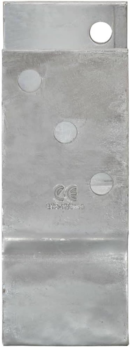 Set van 12, U-vorm, 12 x 6 x 15 cm, van verzinkt staal, voor houten hek, montage, grondanker, paalschoenen, bodemhuls — afbeelding 4