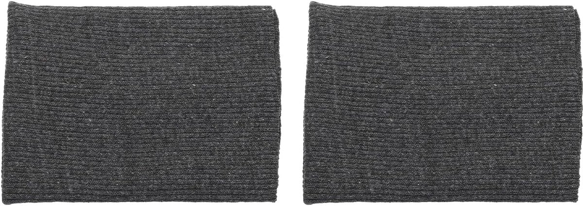 Elastische manchetten geribbelde randen katoenen stof gebreide geribbelde stretch band manchetmouw, [voor naaien, doe-het-zelf ambacht] - Donkergrijs/2 stuks
