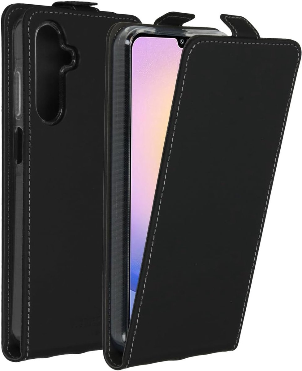 compatibel met Samsung Galaxy A25 Flip Case – Hoesje met pashouder en magneet – Telefoonhoesje Flip Cover Hoes Zwart