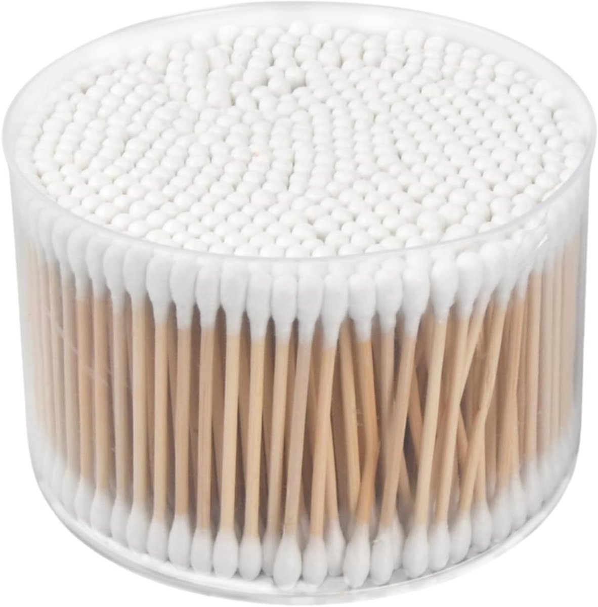 Wattenstaafjes, natuurlijke dubbele ronde punten wattenstaafjes, bamboe oorstokjes wattenstaafjes voor het reinigen van oor, make-up, toetsenbord, wonden