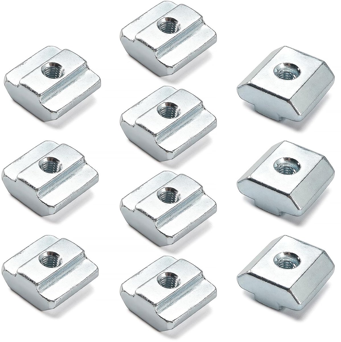 10 Stuks 40-Serie M5 T-Moeren Schuifmoeren, T-Sleuf Hamerkopmoer, voor 40-Serie Aluminium Profiel Extrusiesleuf 8mm