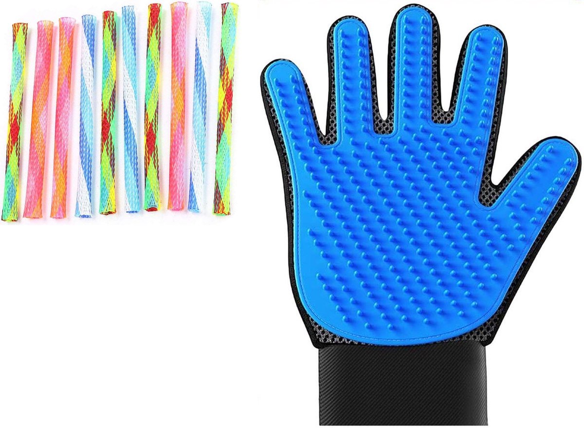 Professor Q Kattenset - Vachthandschoen Blauw - 10 Boinks Kattenspeeltjes