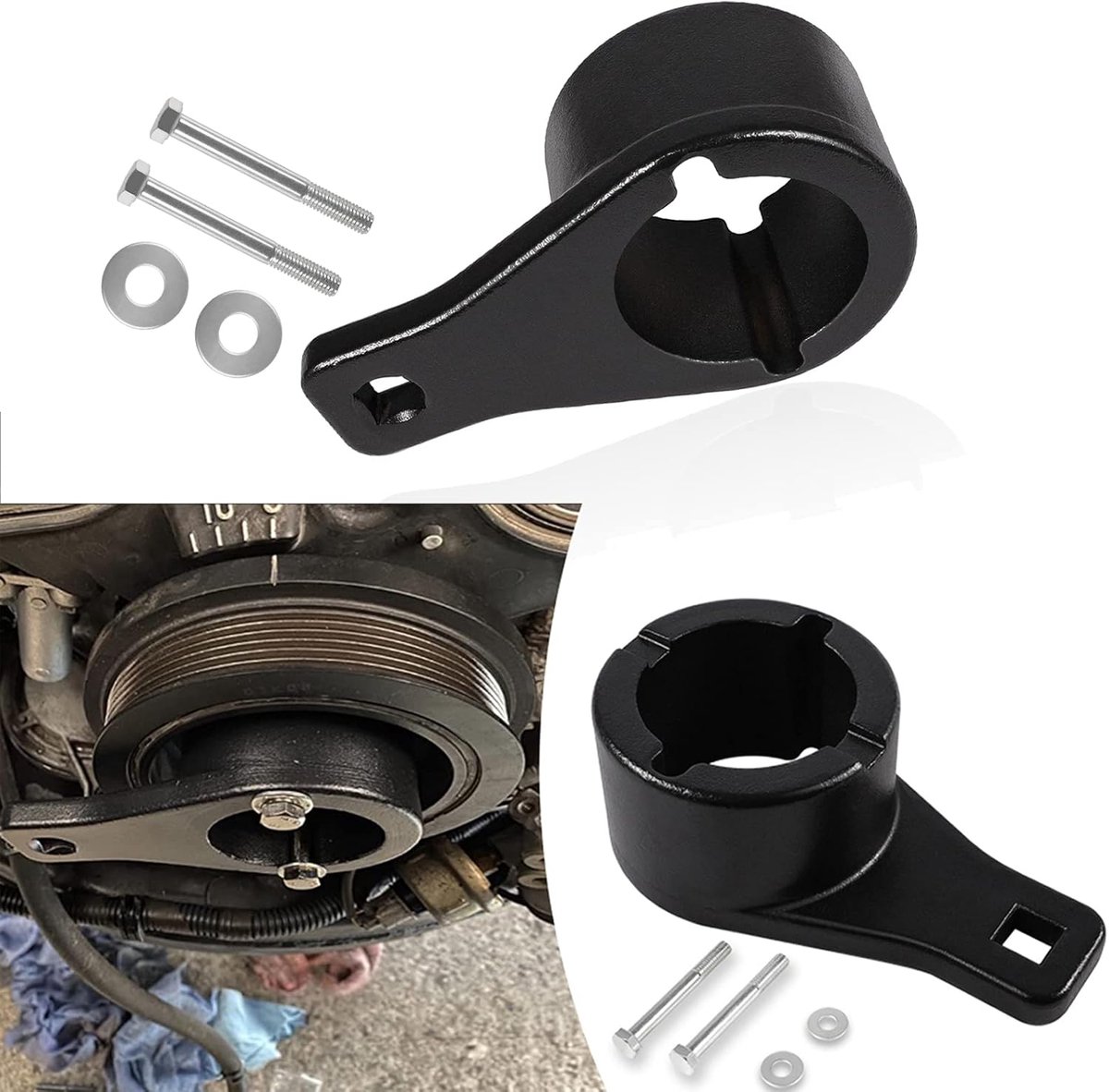 Damper Pulley Holding Tool. Demper Pulley Holding Wrench met Schroeven geschikt voor Lexus 3.4L