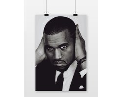 Kanye West Poster - Zwart Wit - Ye - Yeezy - Muziek - Muziek - Artiest - Huisdeco - Abstracte - posters - formaat 60x90cm - Wanddecoratie - 2202