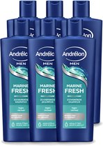 6 x Andrélon – Shampoo – Marine Fresh Men – 400 ml - Voordeelverpakking - 6 stuks