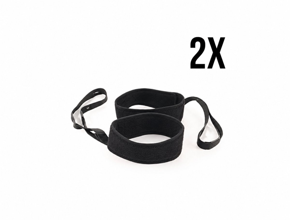 Skihandschoenen Polsbandjes Set van paar Handcuffs Leash Handschoenen Wanten Zwart