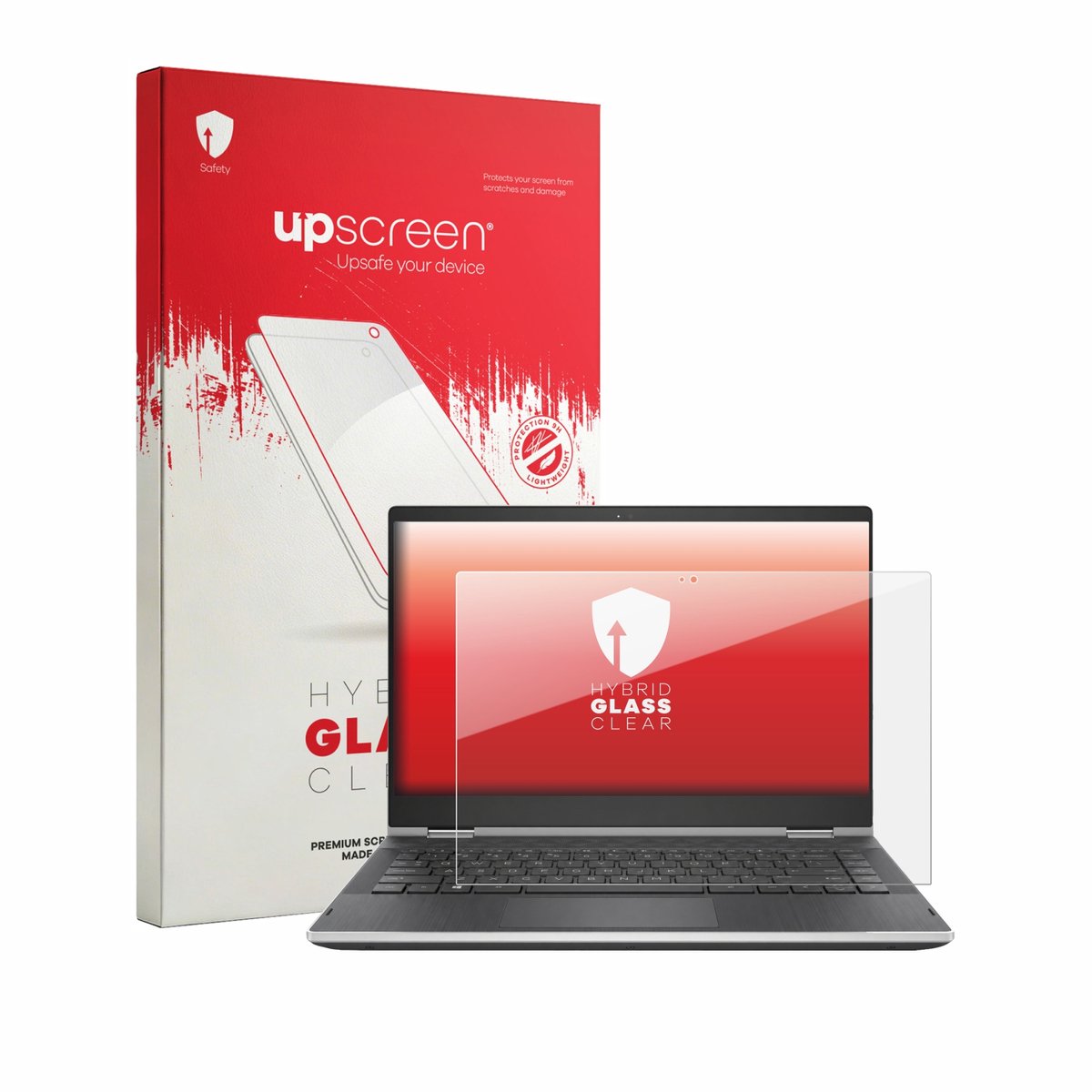 upscreen - Screenprotector voor HP Pavilion x360 14-cd0020nf - Folie Beschermfolie Beschermglas transparant
