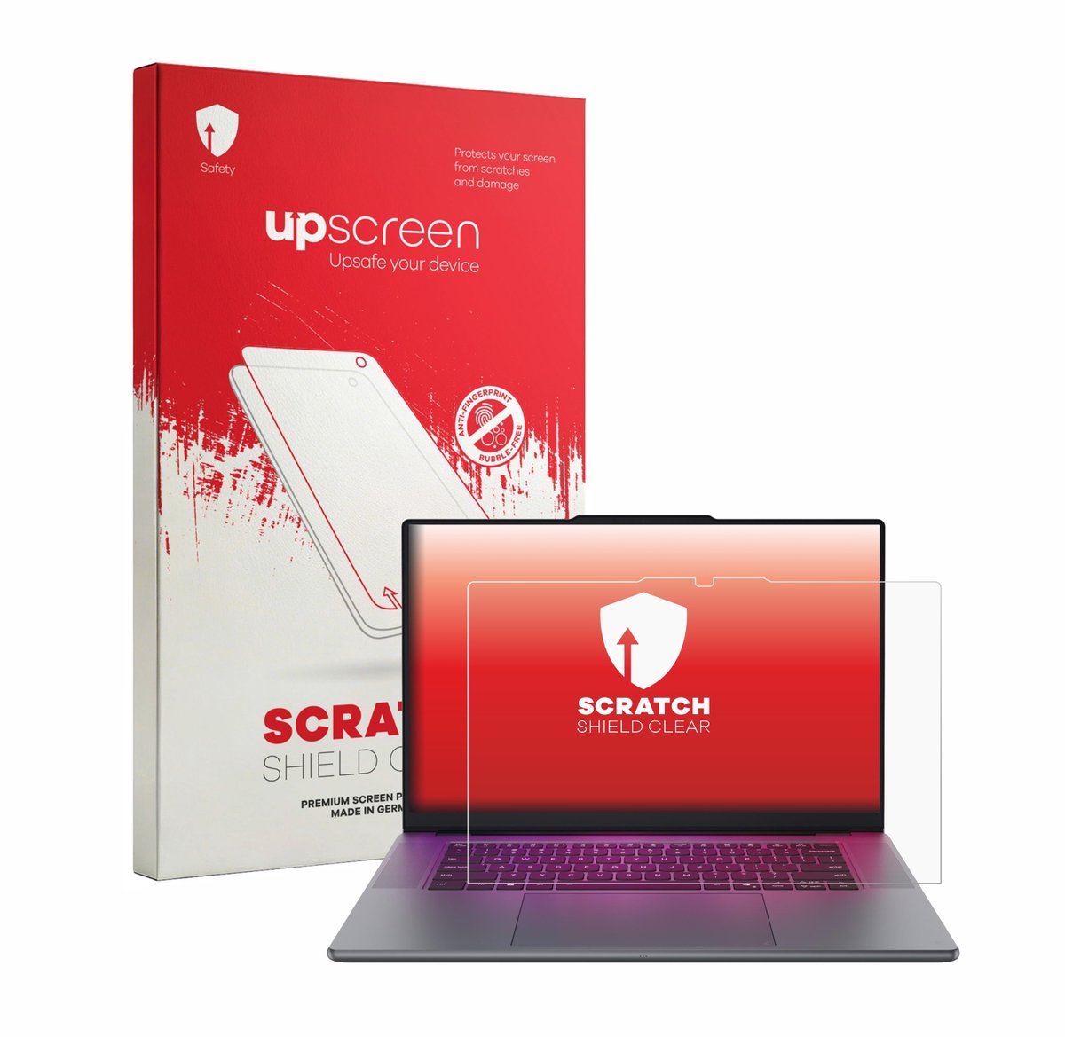 upscreen - Screenprotector voor Lenovo Yoga Pro 9i Gen 11 Aura Edition 16" - Folie Beschermfolie transparant