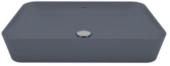 Creavit Ultra opbouw wastafel, 60x40 cm, mat basaltgrijs keramiek.