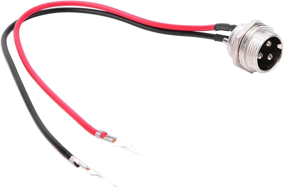 3-polige 2-aderige oplaadpoortconnector, 6-delige elektrische scooter oplaadpoortconnector voor acculader en stopcontact voor elektrische scooter