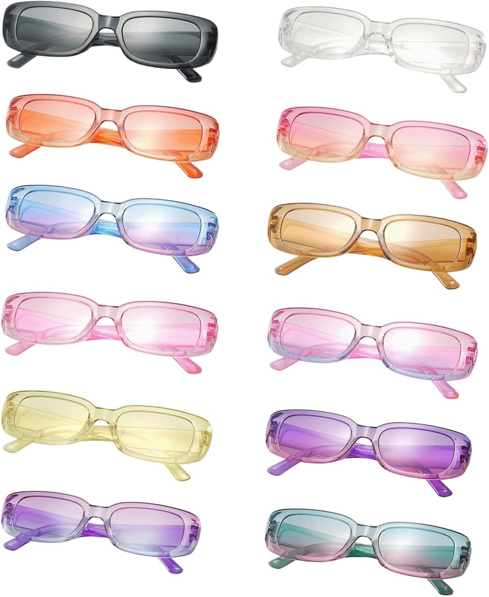 Zonnebrillen voor dames en heren, jaren '90 retro zonnebrilset, modieuze trendy party retro bril zonnebril met UV400-bescherming