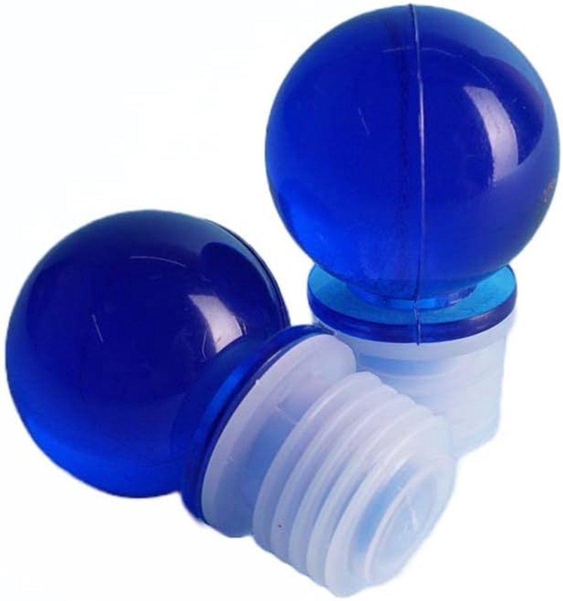 Kogelkap van kunststof met vleugelschacht, 10 stuks (blauw)
