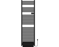 BELRAD Badkamer radiator elektrisch 1840x540x133 mm - Mat zwart - Programmeerbare thermostaat + Blower - 2000W
